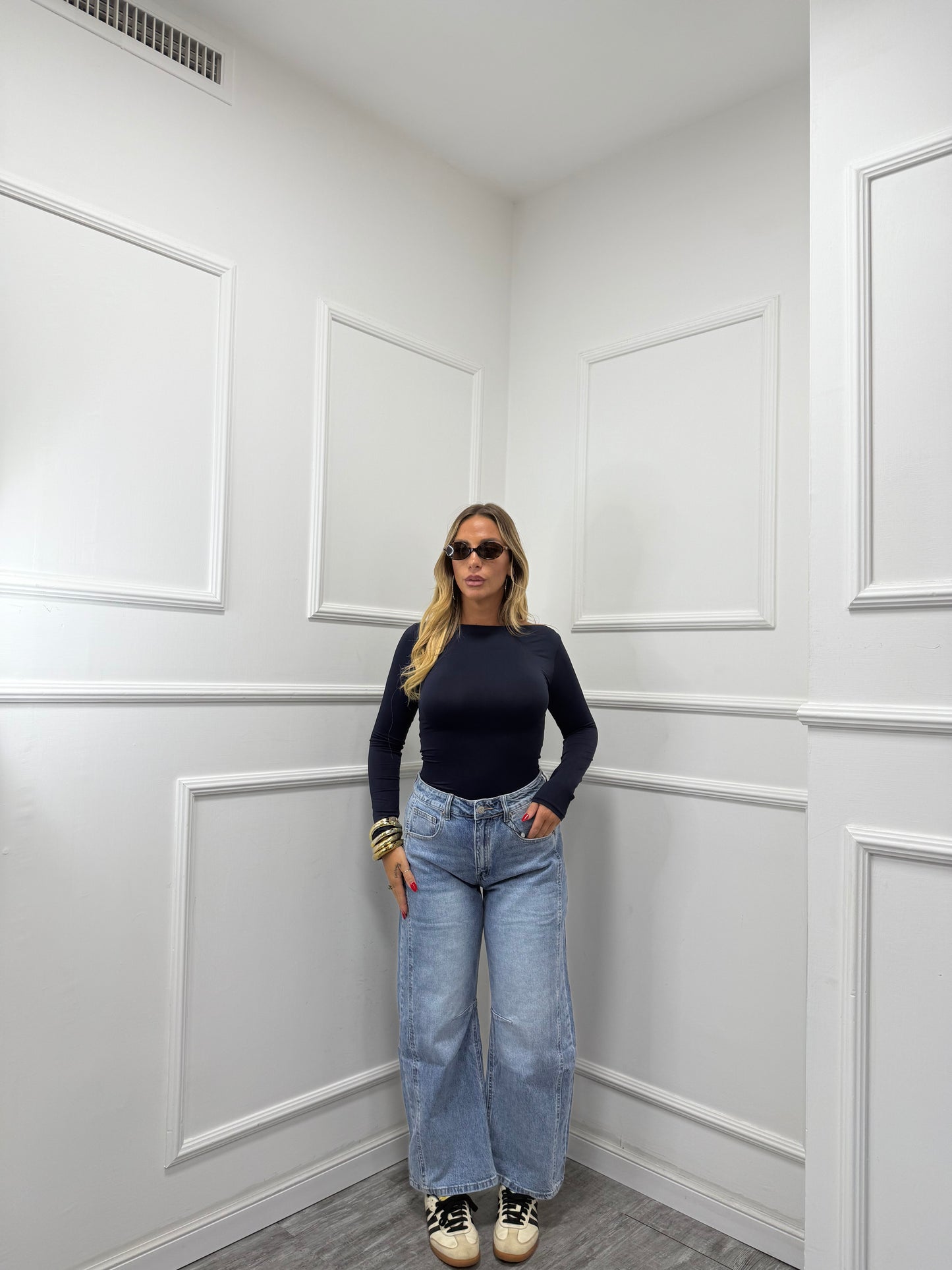 Jeans baggy Downtown lavaggio chiaro t405