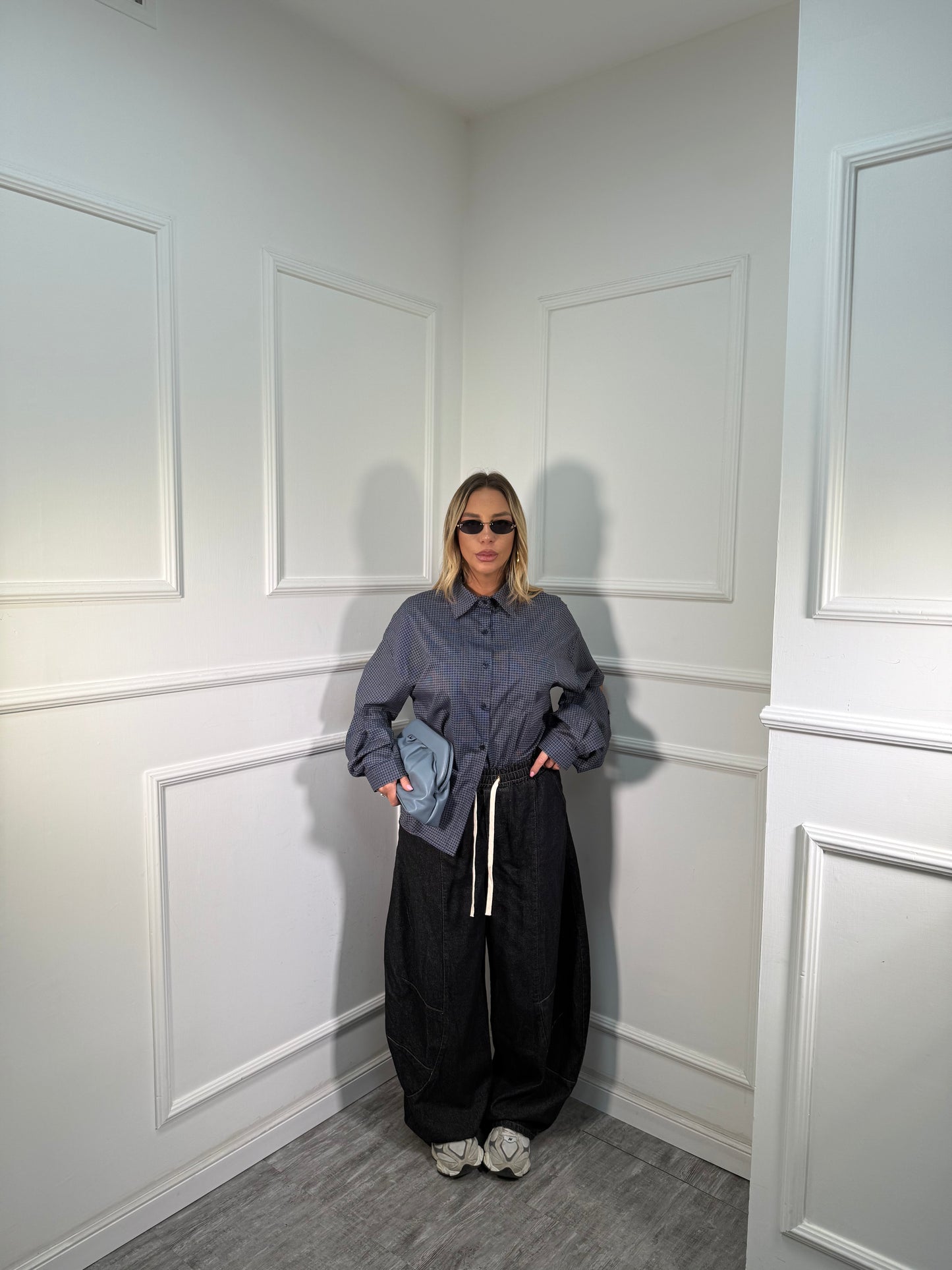 Jeans balloon con elastico in vita Perry lavaggio zero