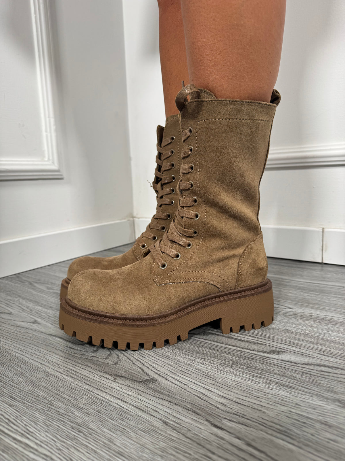 Anfibio eco camoscio para alta khaki 4292