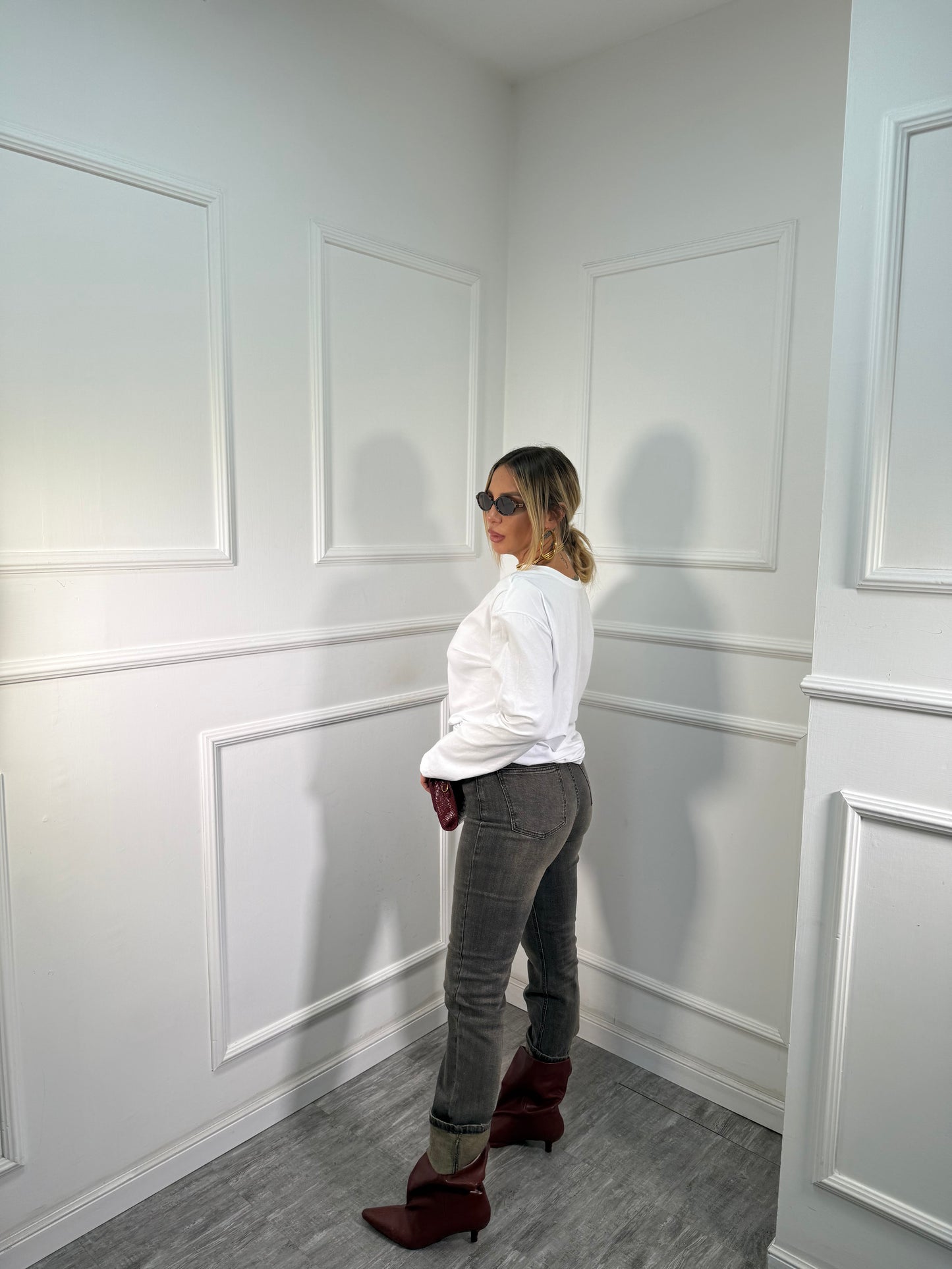 Jeans skinny lavaggio sabbiato L1077