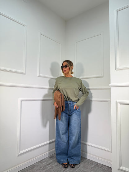 Jeans palazzo Larry lavaggio chiaro sf5233