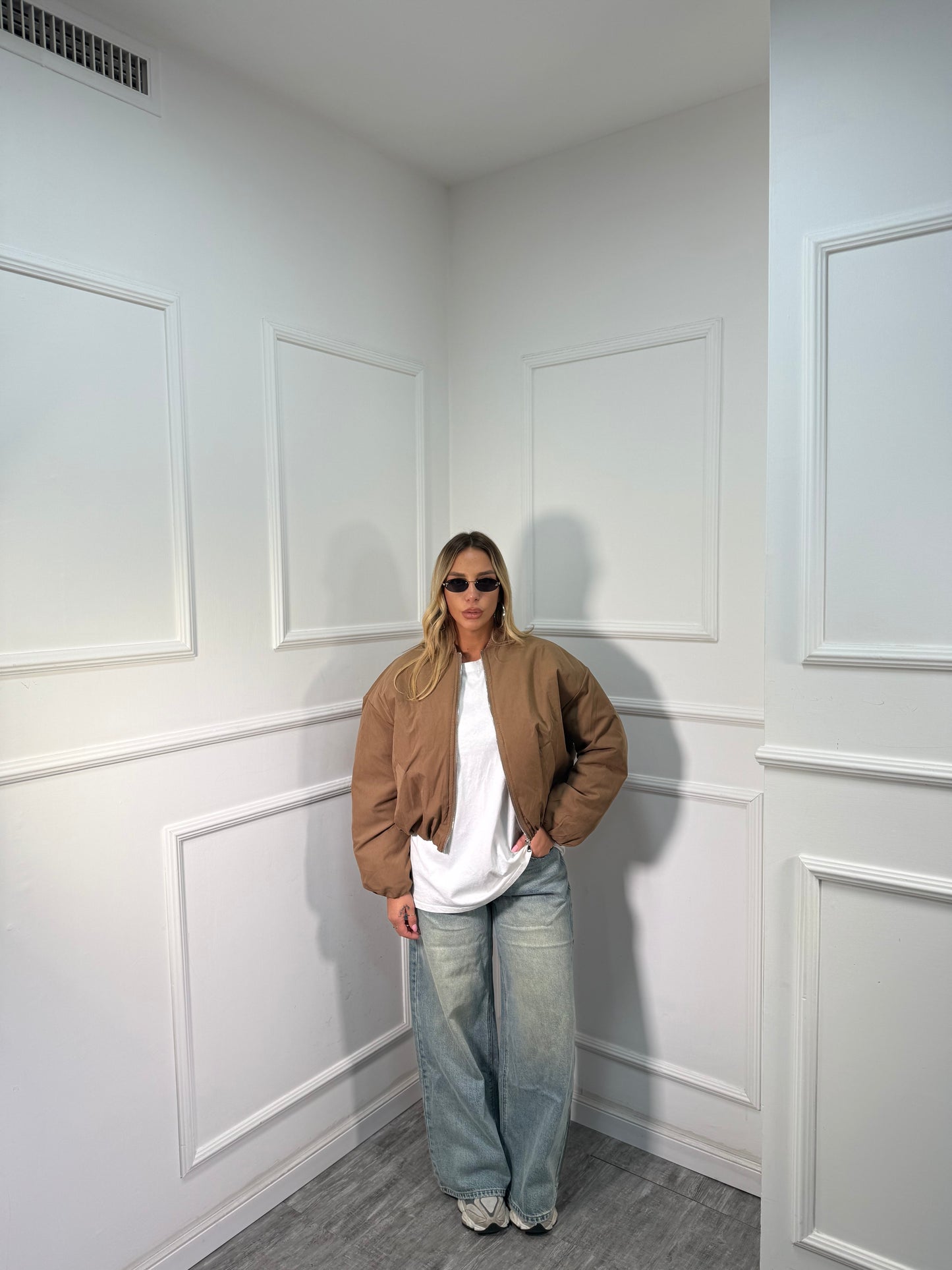 Bomber oversize Camila by lumina camel l9402