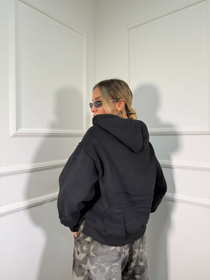 Felpa strutturata Starbucks nera K-3703