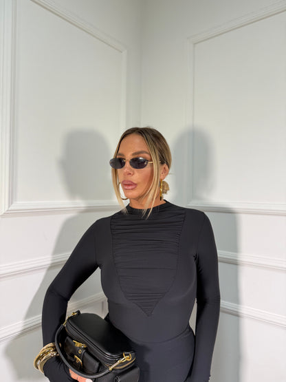 Coordinato in lycra Dafne nero 16372