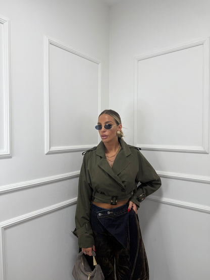 Trench crop River verde militare m10517