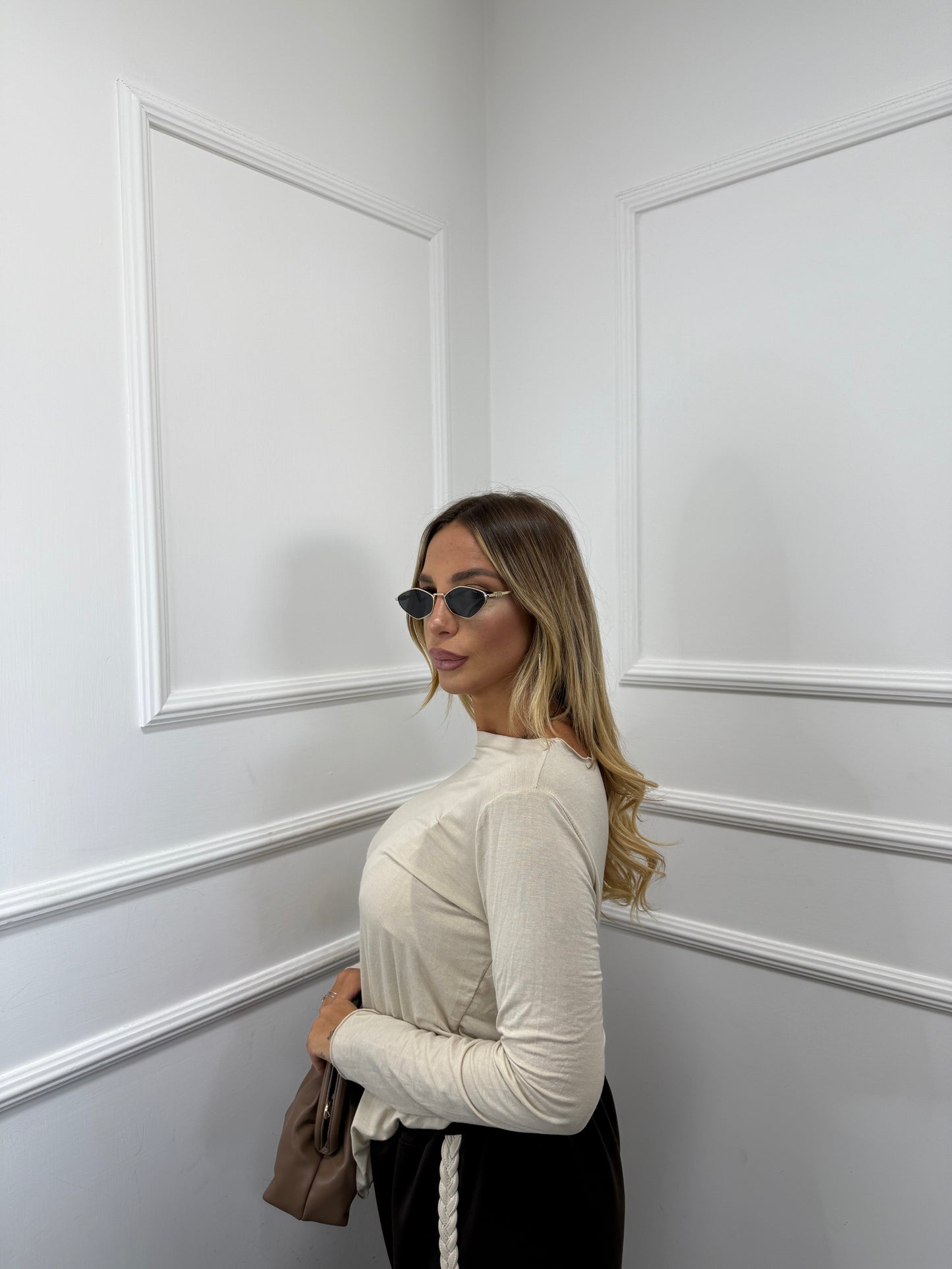 Shirt in Cashmere Curvy nude