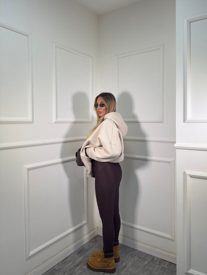 Leggins in lycra contenitivo cioccolato 30688