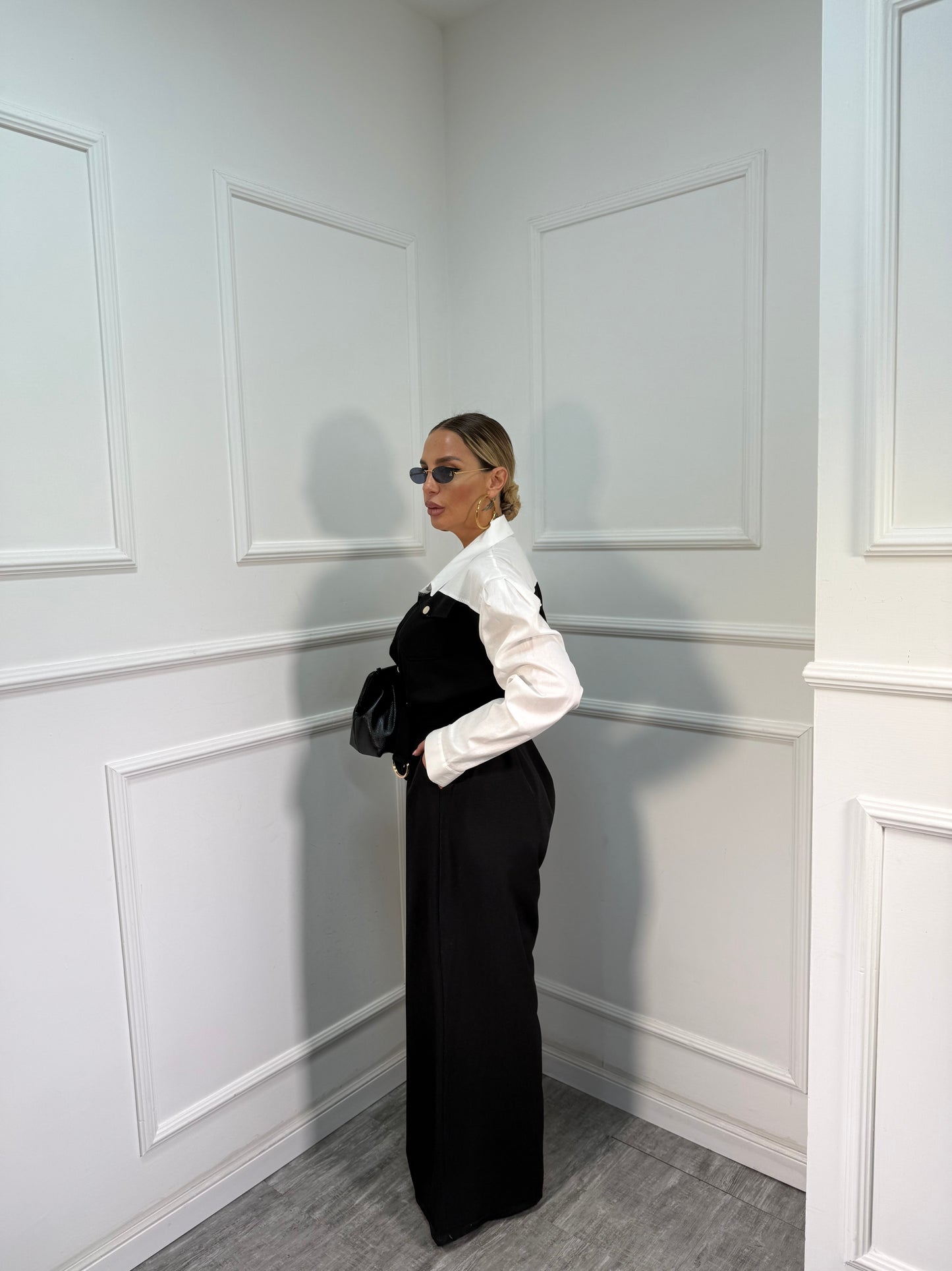 Jumpsuit con collo camicia Curvy 44/52 15866