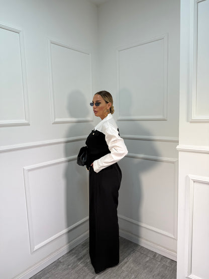 Jumpsuit con collo camicia Curvy 44/52 15866