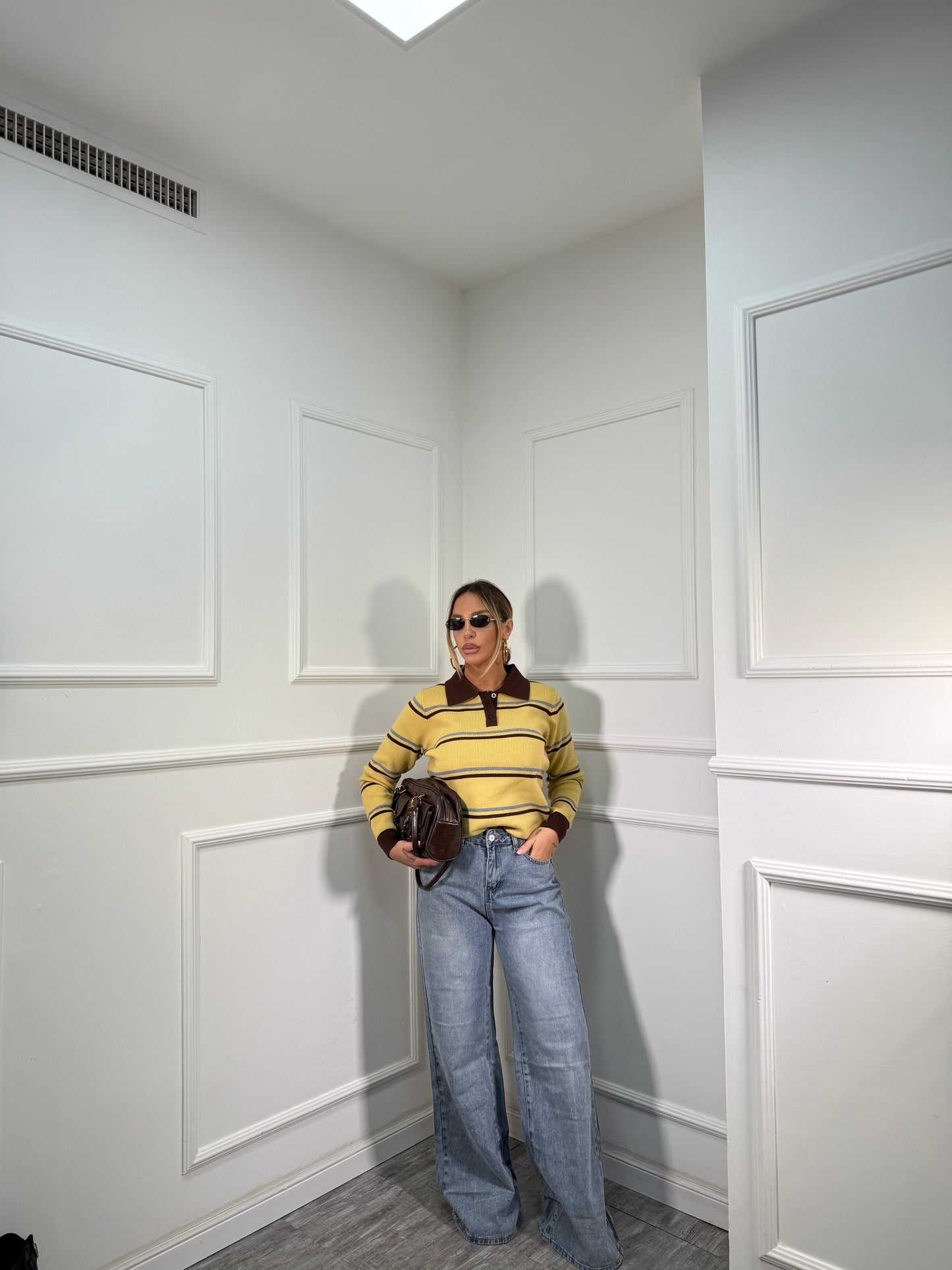 Jeans palazzone Eden lavaggio chiaro 9026