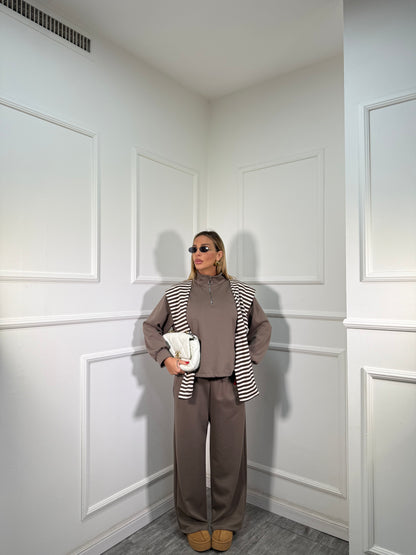 Coordinato in tuta Season taupe 21605