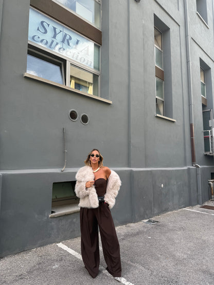 Jumpsuit palazzo Carrie cioccolato my58383