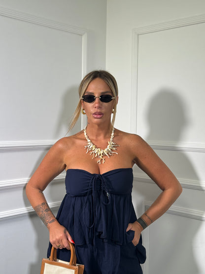 Coordinato in viscosa a fascia Oasis (vari colori) 7018