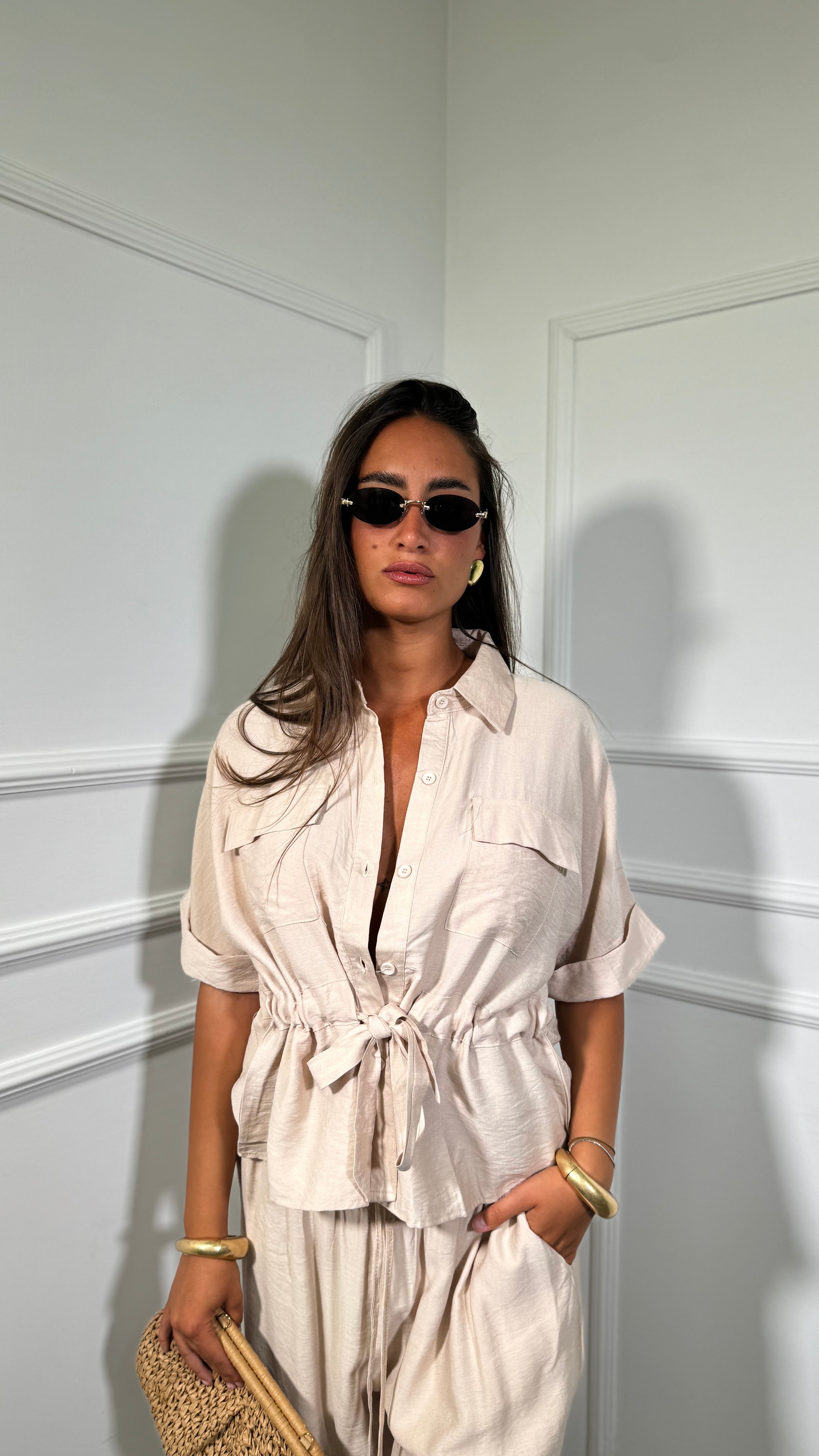 Coordinato in viscosa Kalimera beige Fe297