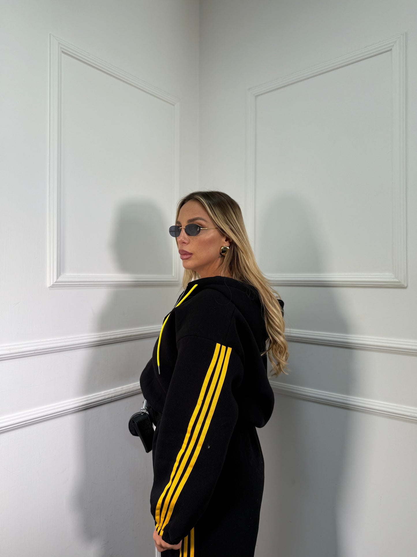 Coordinato in tuta Again nero/giallo 22648