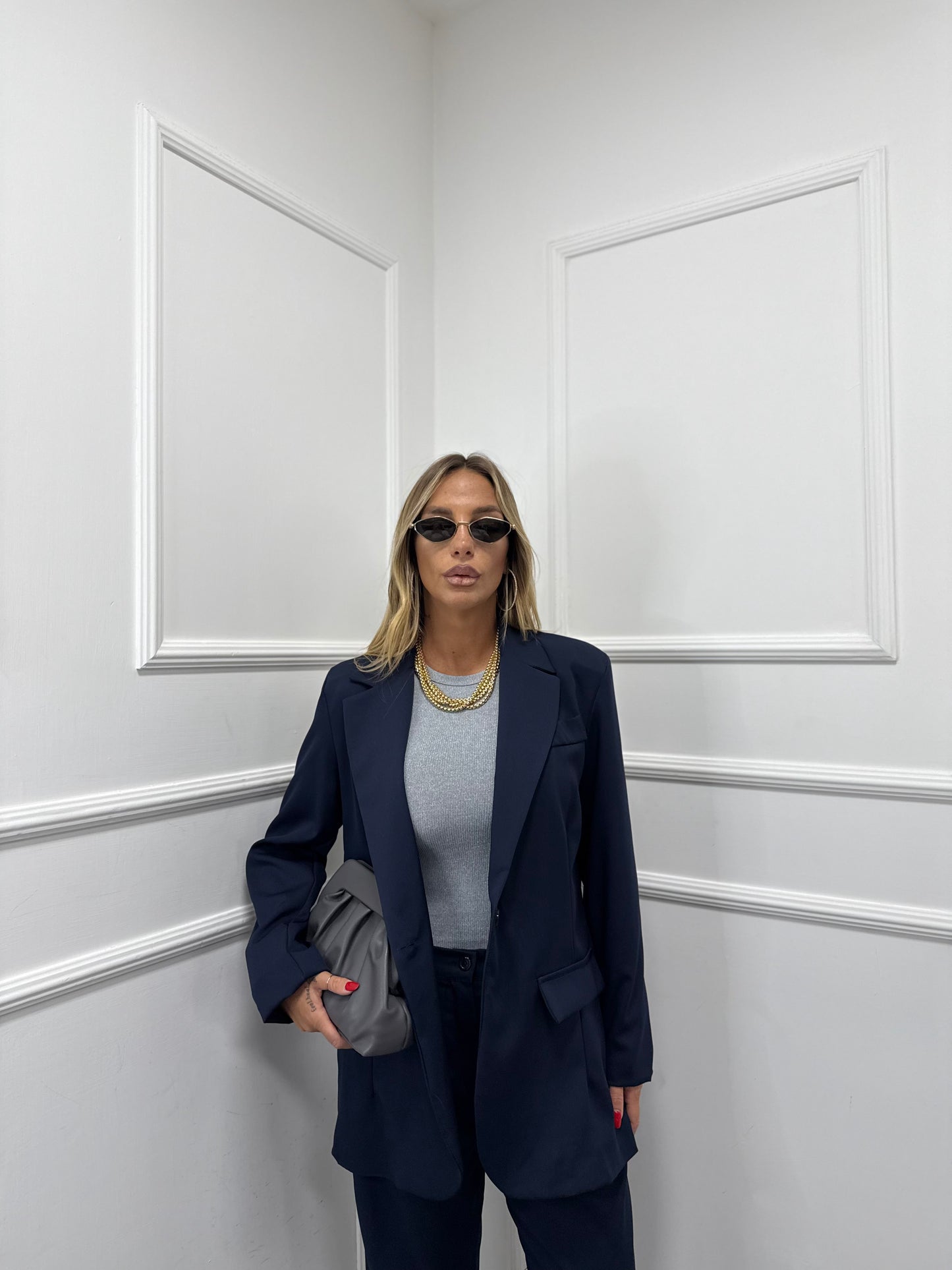 Tailleur curvy Business dalla 46/52 blu navy m12232