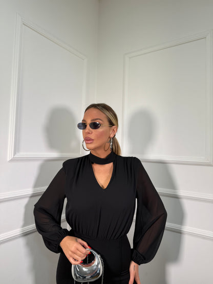 Jumpsuit a palazzo Ellis nera 378788