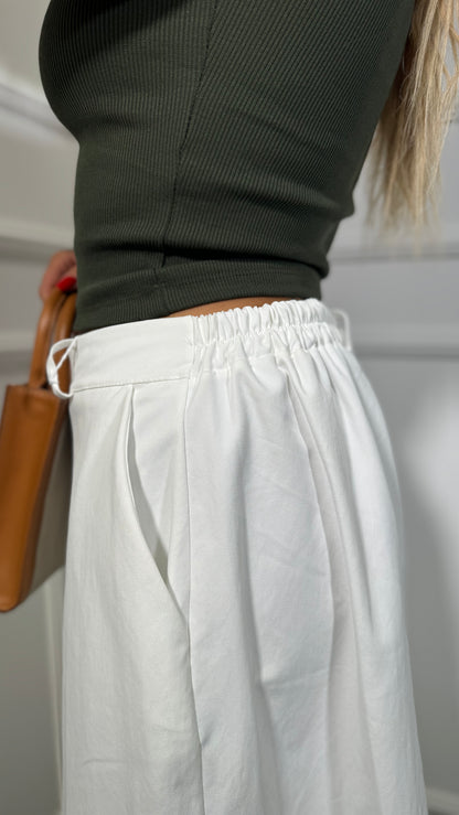 Bermuda gamba larga (curvy) bianco 260555