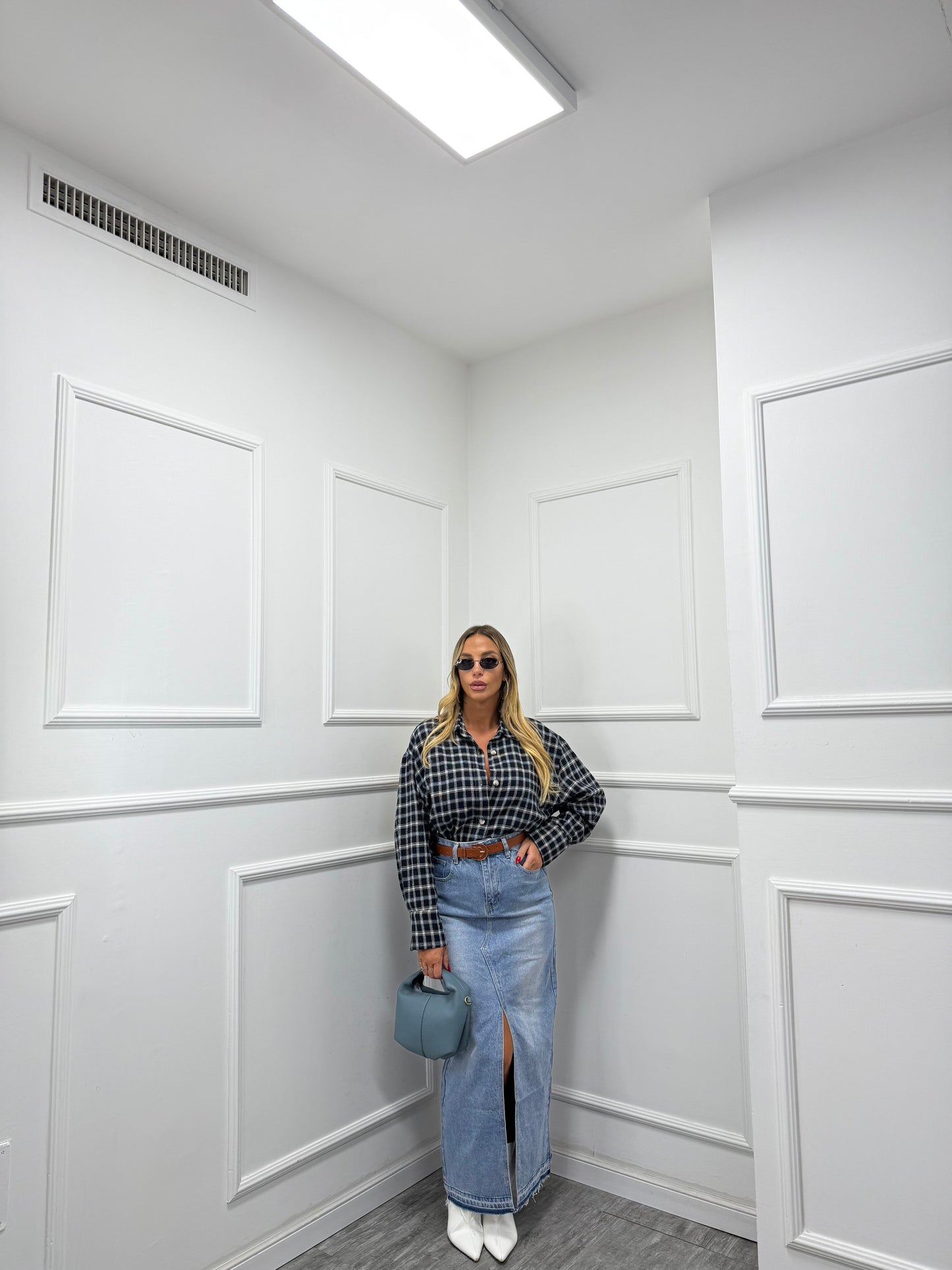 Camicia a quadri flanella Sofya 2617c by justwest