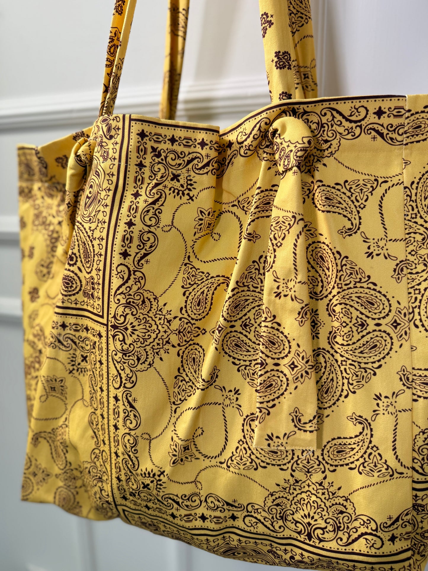 Maxi borsa bandana in cotone by lumina gialla
