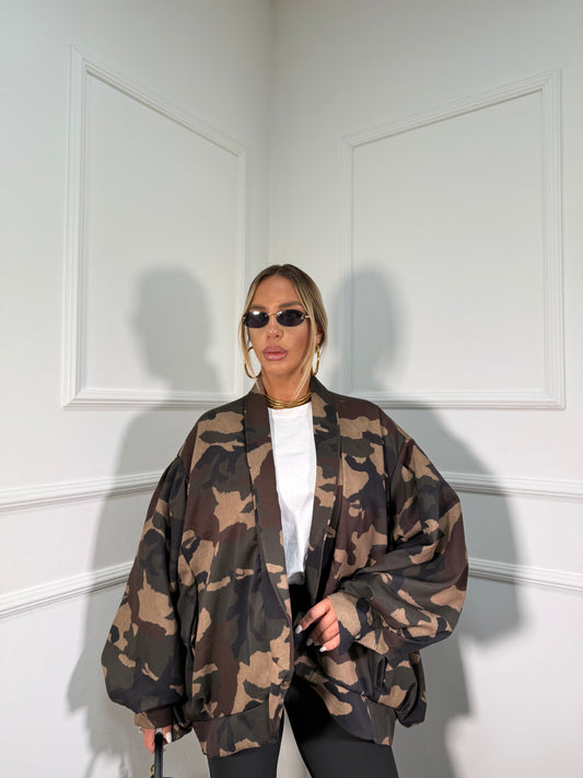 Bomber oversize Lavinia mimetico 6728