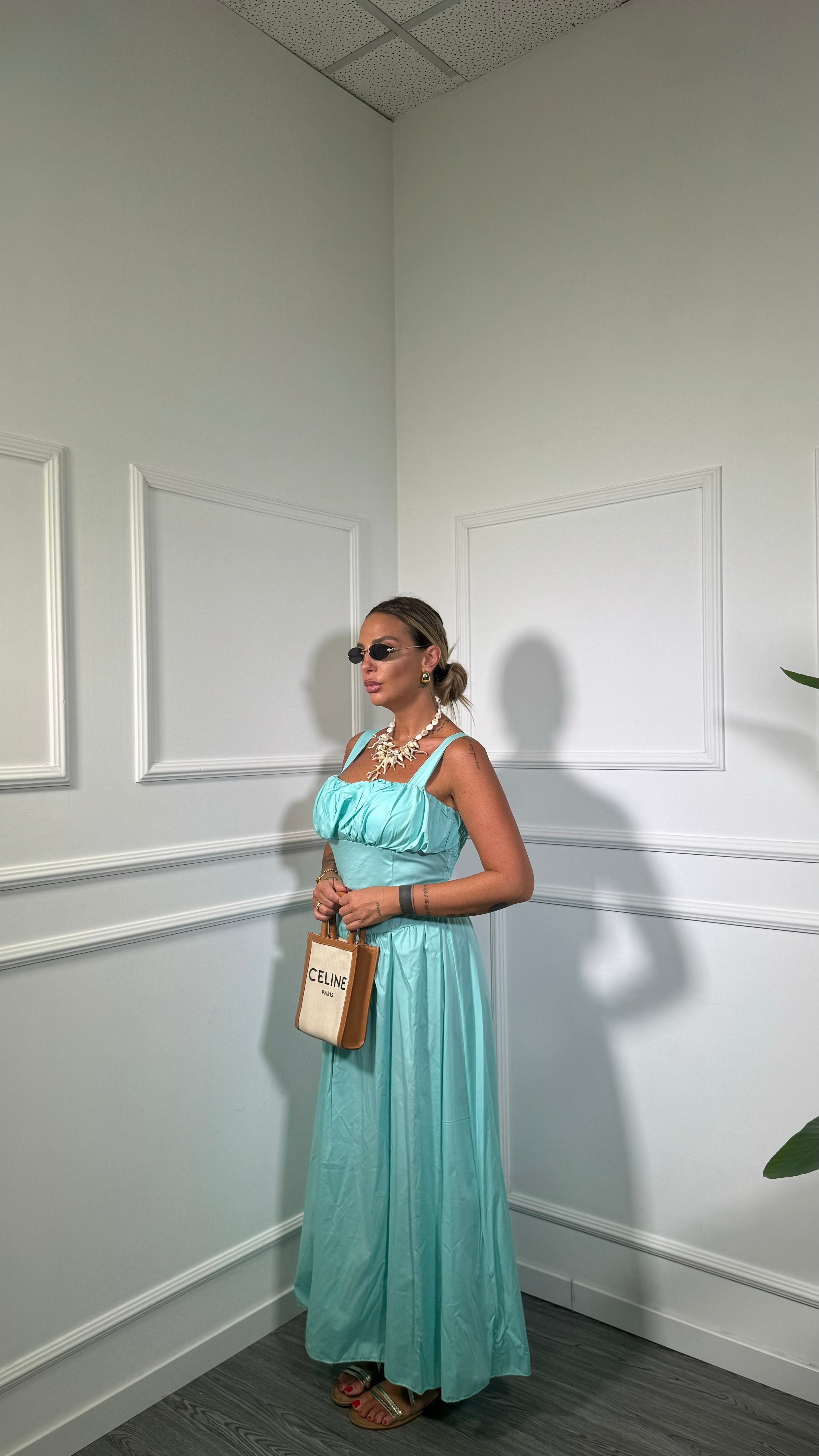 Abito midi in cotone Shila tiffany 58202