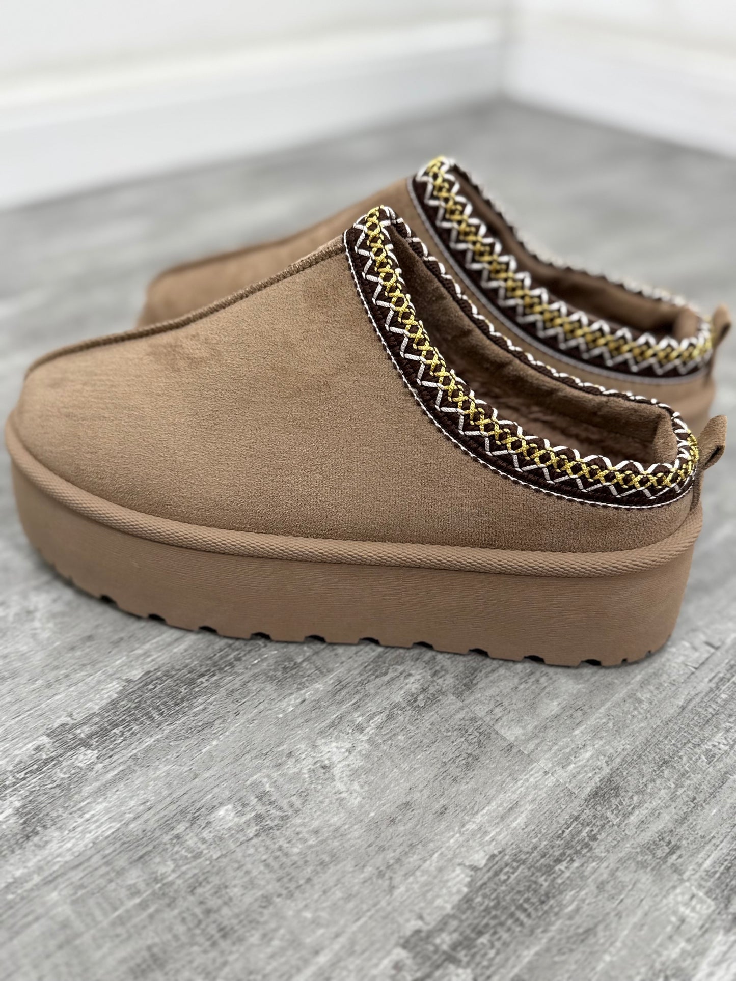 Flat in eco camoscio Bea taupe B310