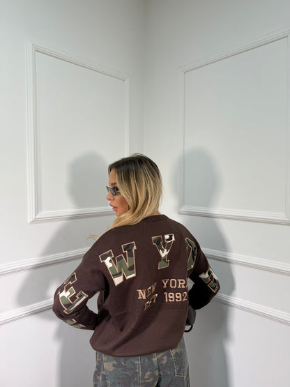 Pullover lana rasata New York 1992 cacao s11187