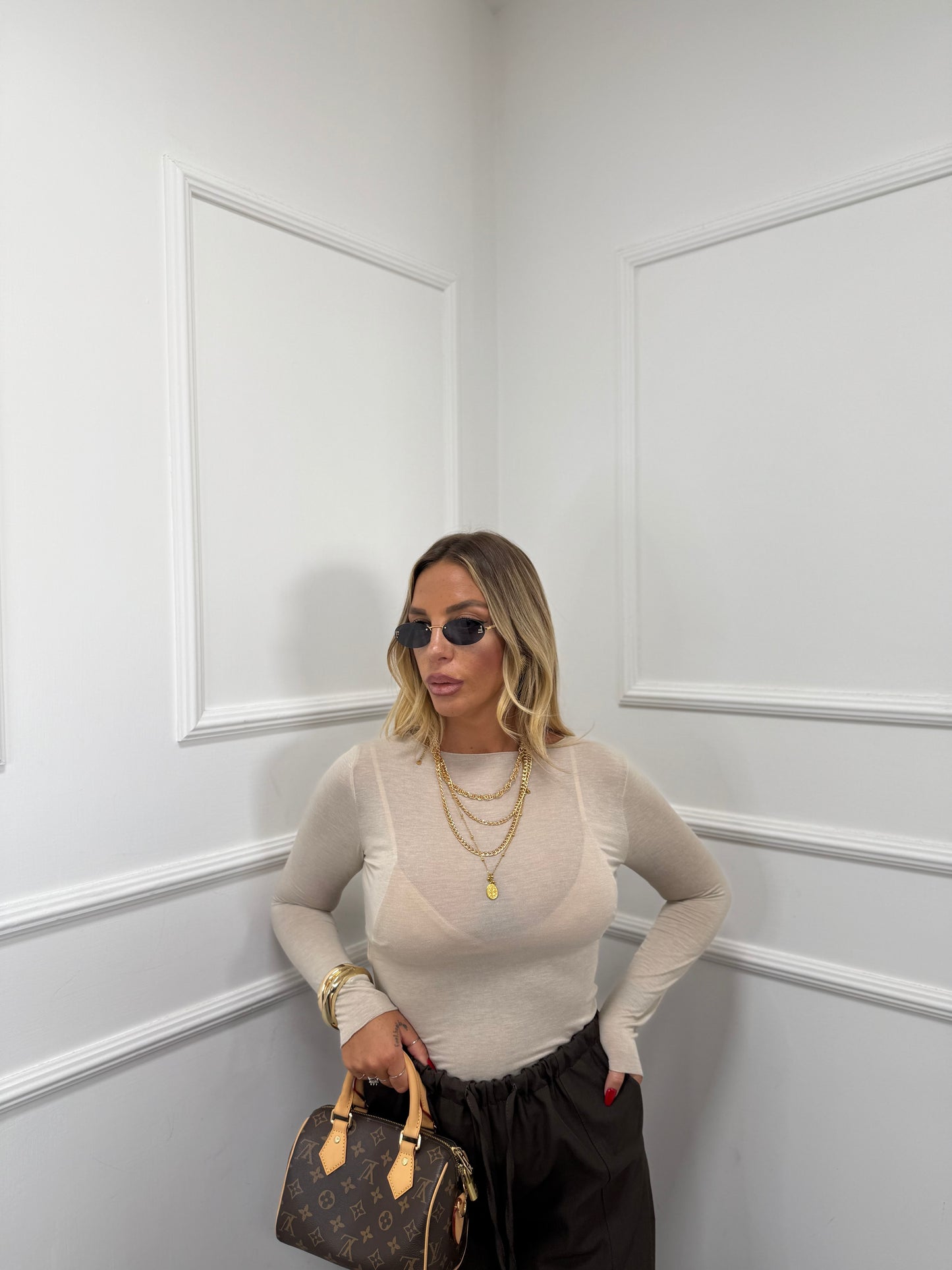 Maglia in Cashmere Life nude 21808