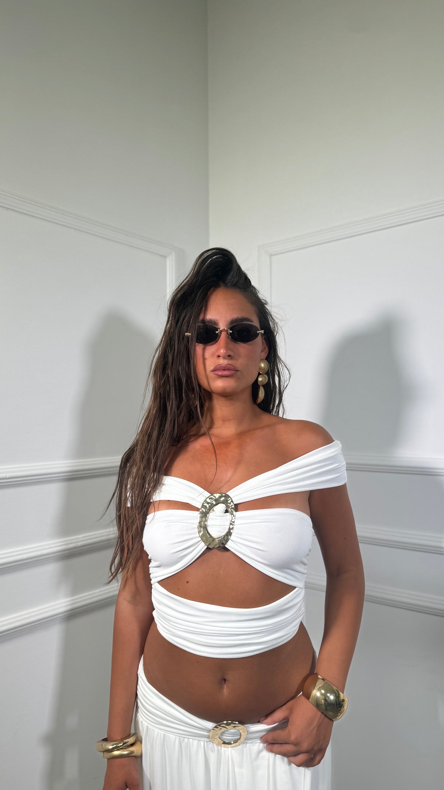 Coordinato in lycra Scorpios bianco 2515