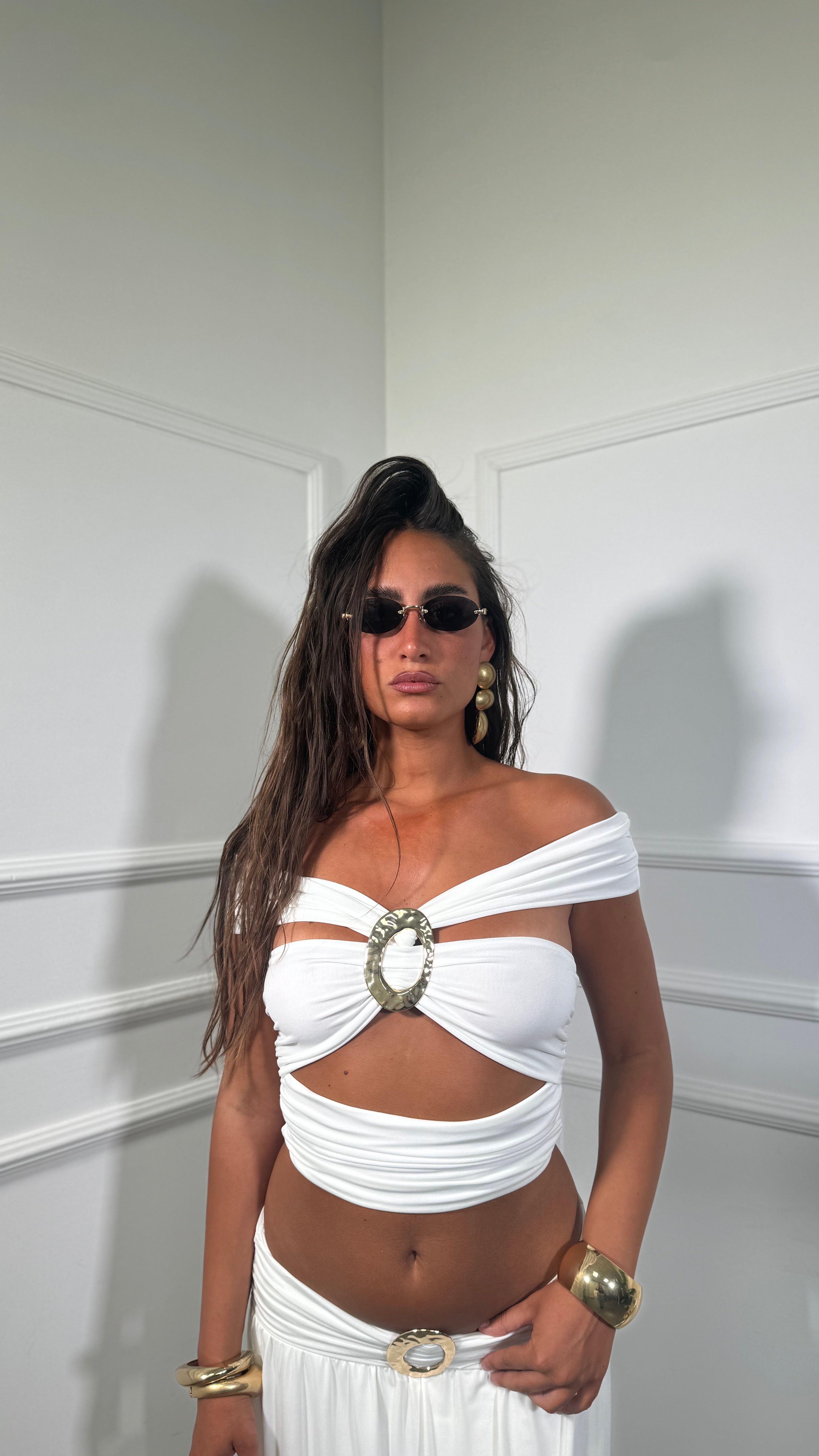 Coordinato in lycra Scorpios bianco 2515