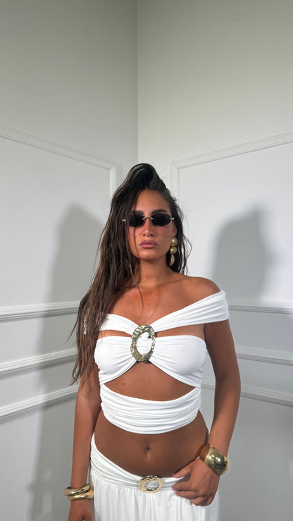 Coordinato in lycra Scorpios bianco 2515