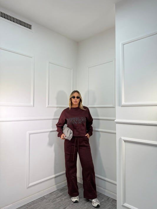 Coordinato in tuta Shibuya bordeaux rt739