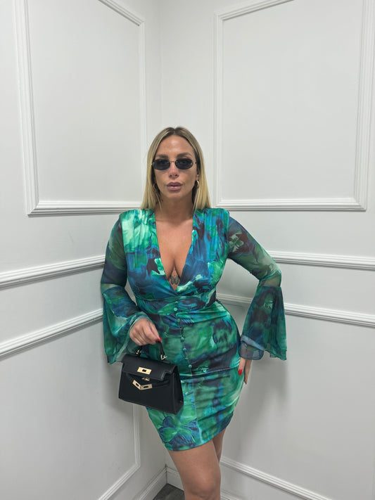 Dress veronique verde 10411