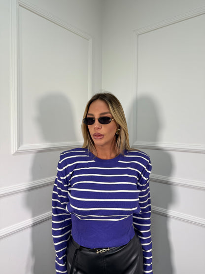 Maglioncino con spalline Minimal viola t186