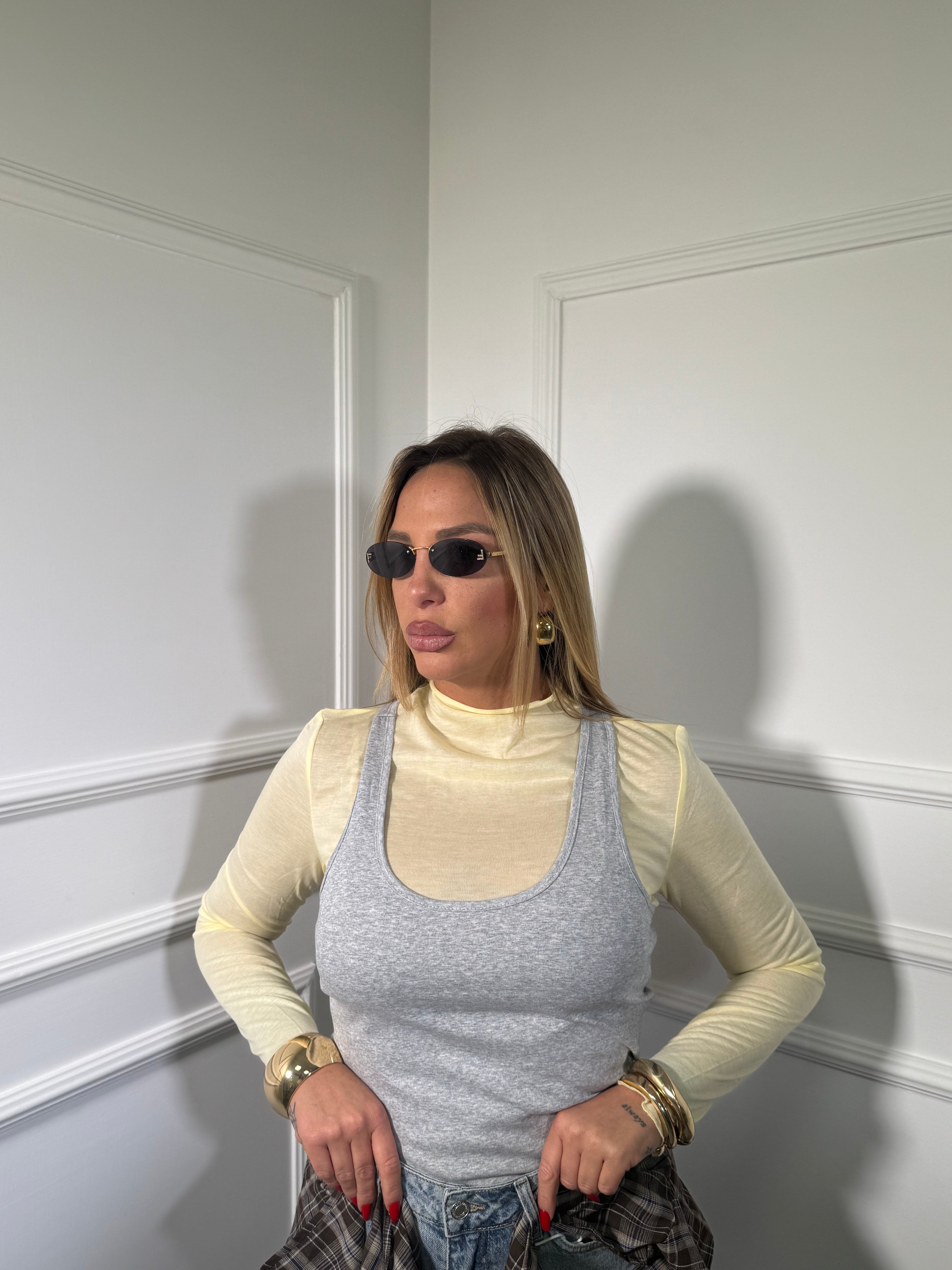 Shirt+ canotta  kelly  (vari colori) lpl368