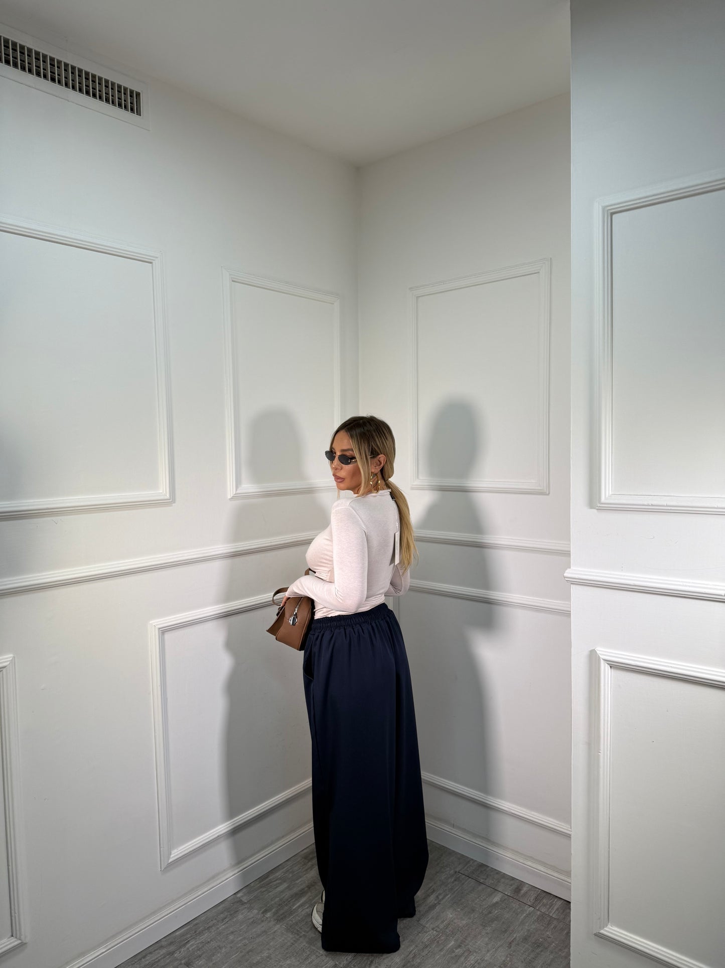 Pantaloni con coulisse Monday  blu dalla 46/52  51842