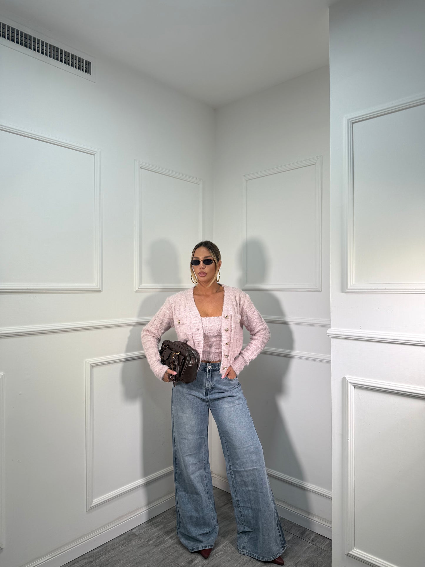 Jeans palazzone Eden lavaggio chiaro 9026