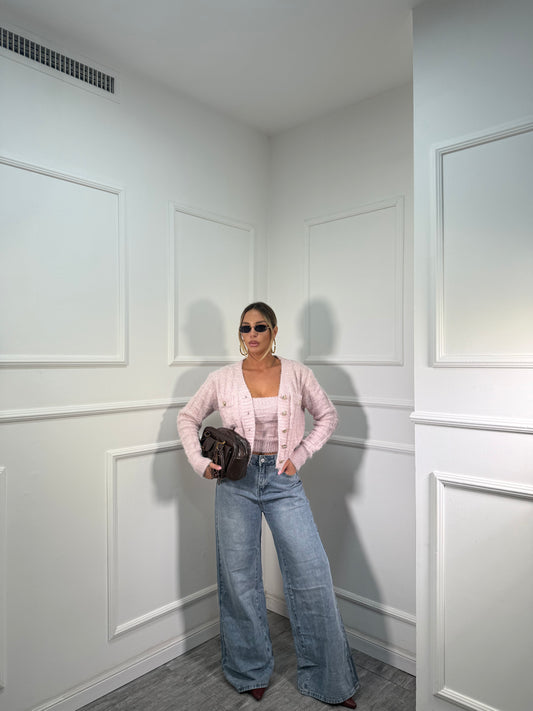 Jeans palazzone Eden lavaggio chiaro 9026