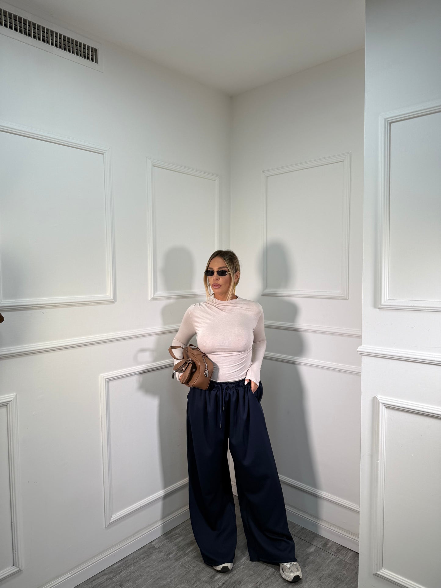 Pantaloni con coulisse Monday  blu dalla 46/52  51842