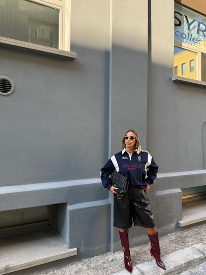 Bermuda ecopelle Loocker nero 429331