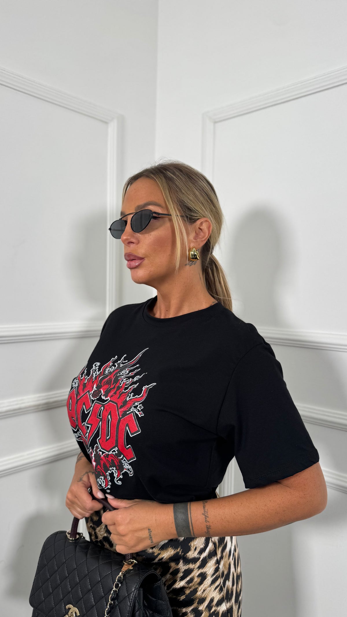 T-shirt in cotone Acdc nera