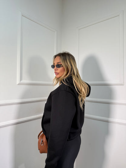 Felpa in pile NYC nera