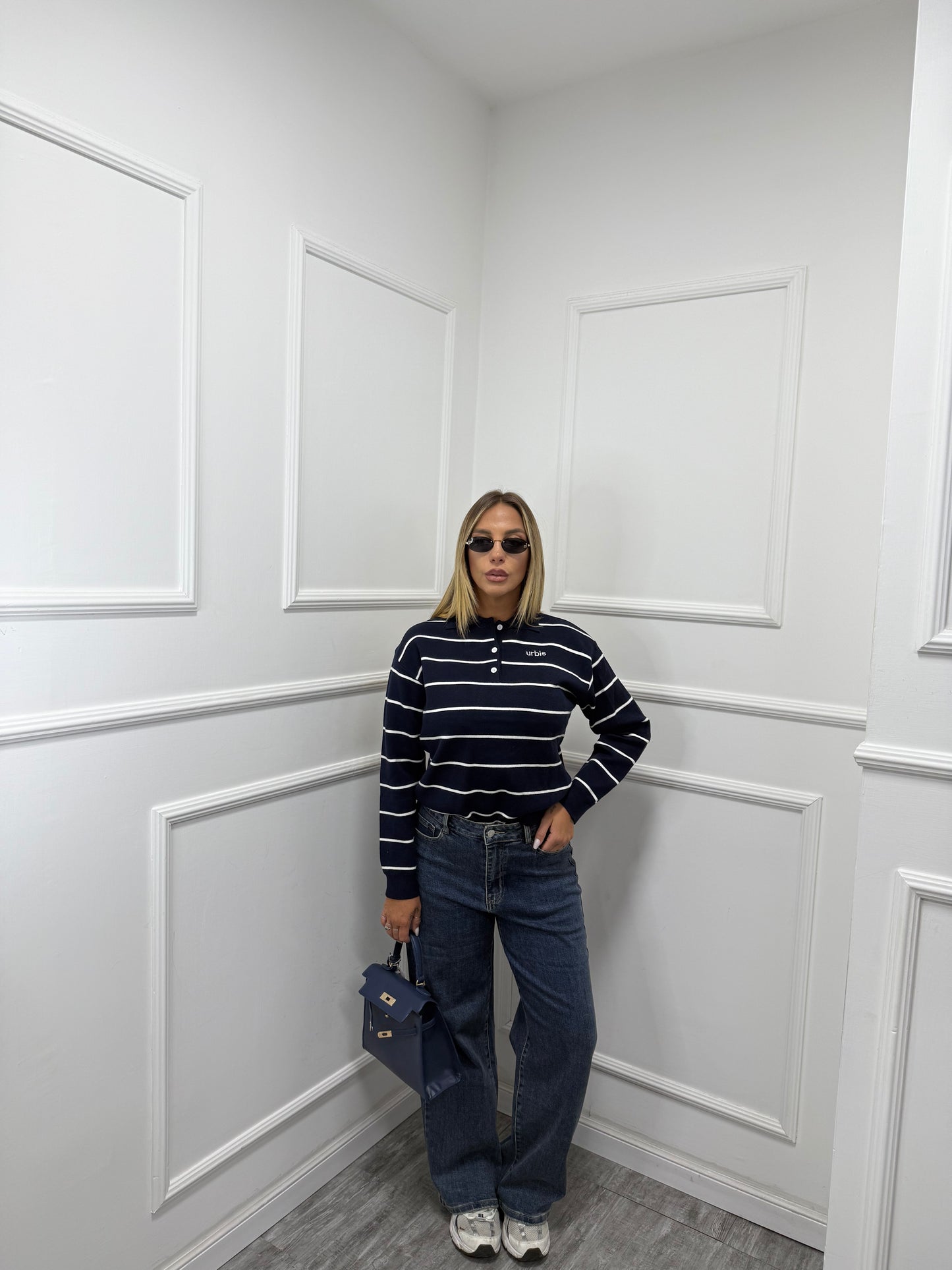 Jeans wide leg lavaggio scuro t2859