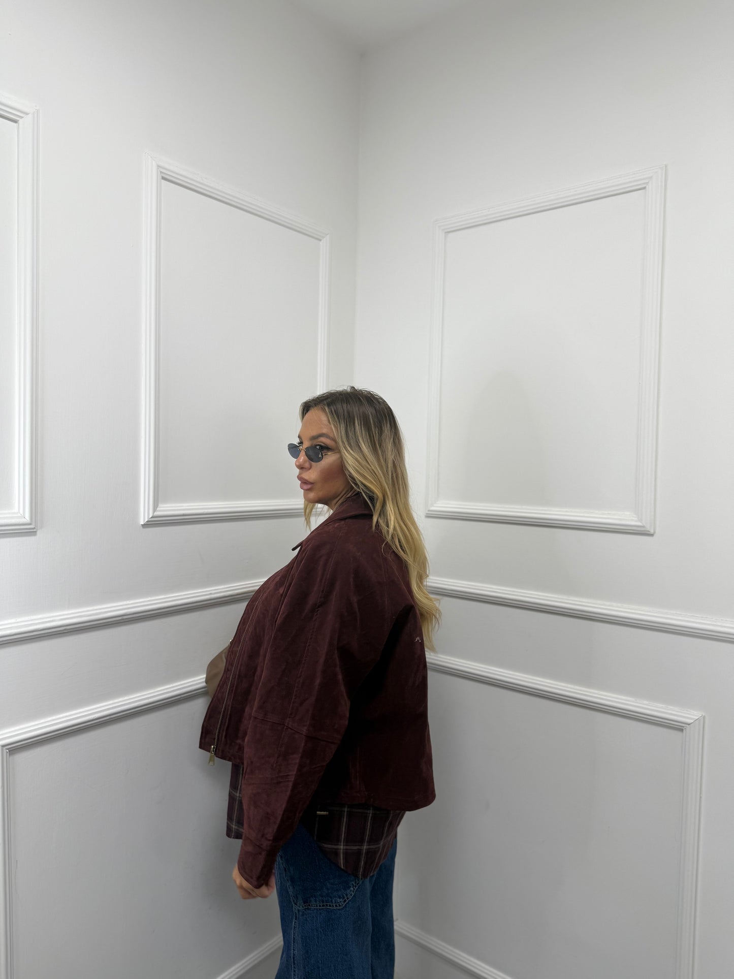 Bomber ecocamoscio Brenda vinaccia 9184sc
