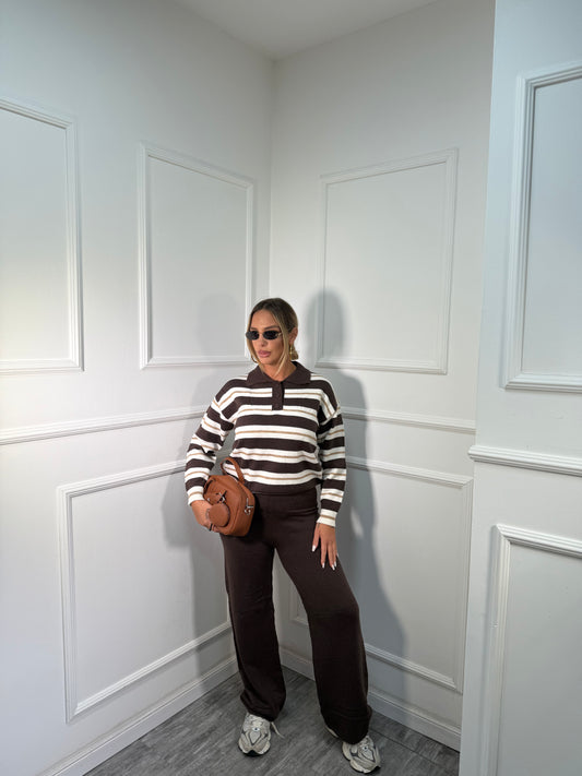 Coordinato lana rasata Butter cacao 12526