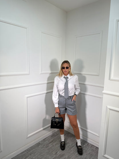 Coordinato spigato in flanella Harvard grigio 5656