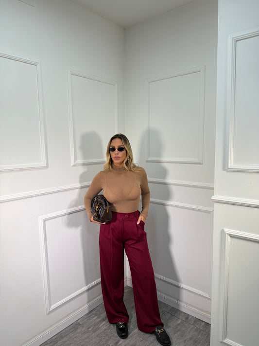 Pantaloni palazzo Studios bordeaux 15592