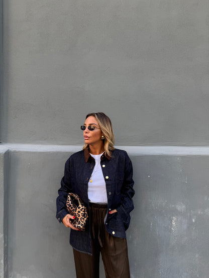 Giacca oversize in denim lavaggio zero Varsavia z2549