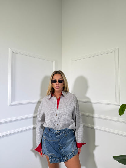 Gonna in denim asimmetrica lavaggio scuro Jinny 2769